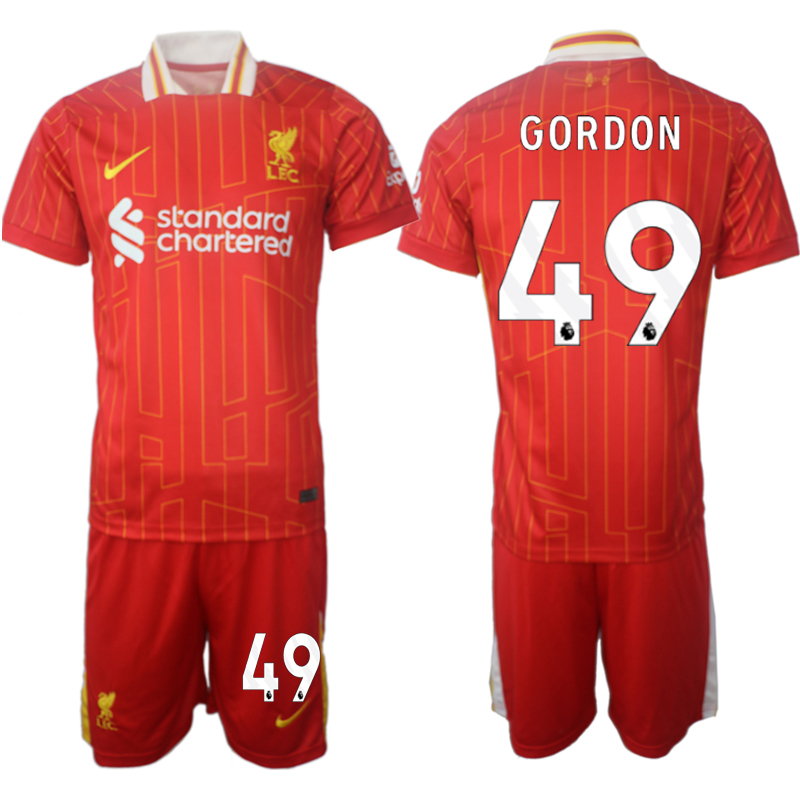 Men 2024-2025 Club Liverpool home red 49 Soccer Jersey
